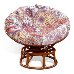 Thankyall front view of 50in papasan cover showing neat fit and protection