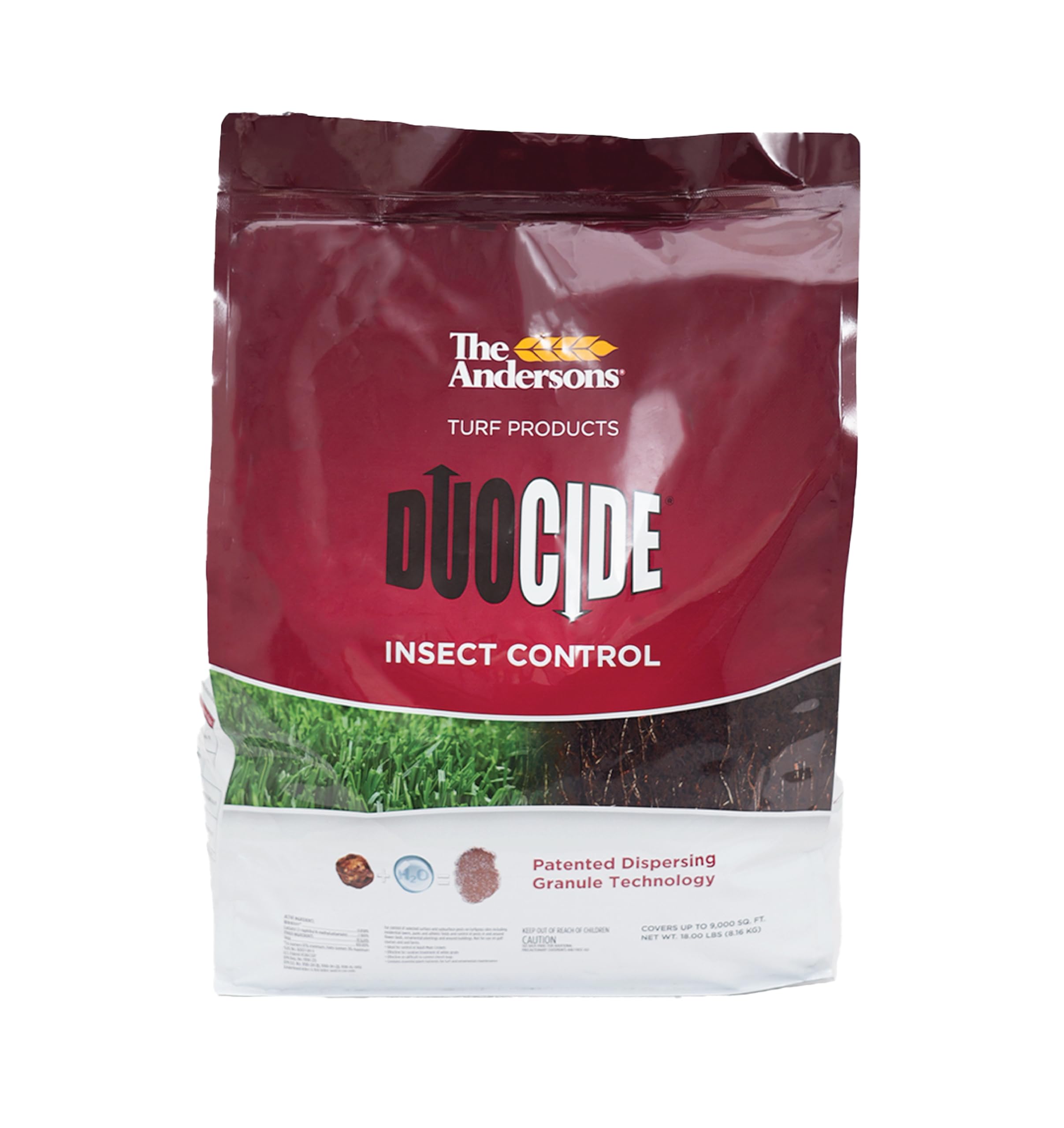 The Andersons DuoCide front packaging showing coverage info and benefits