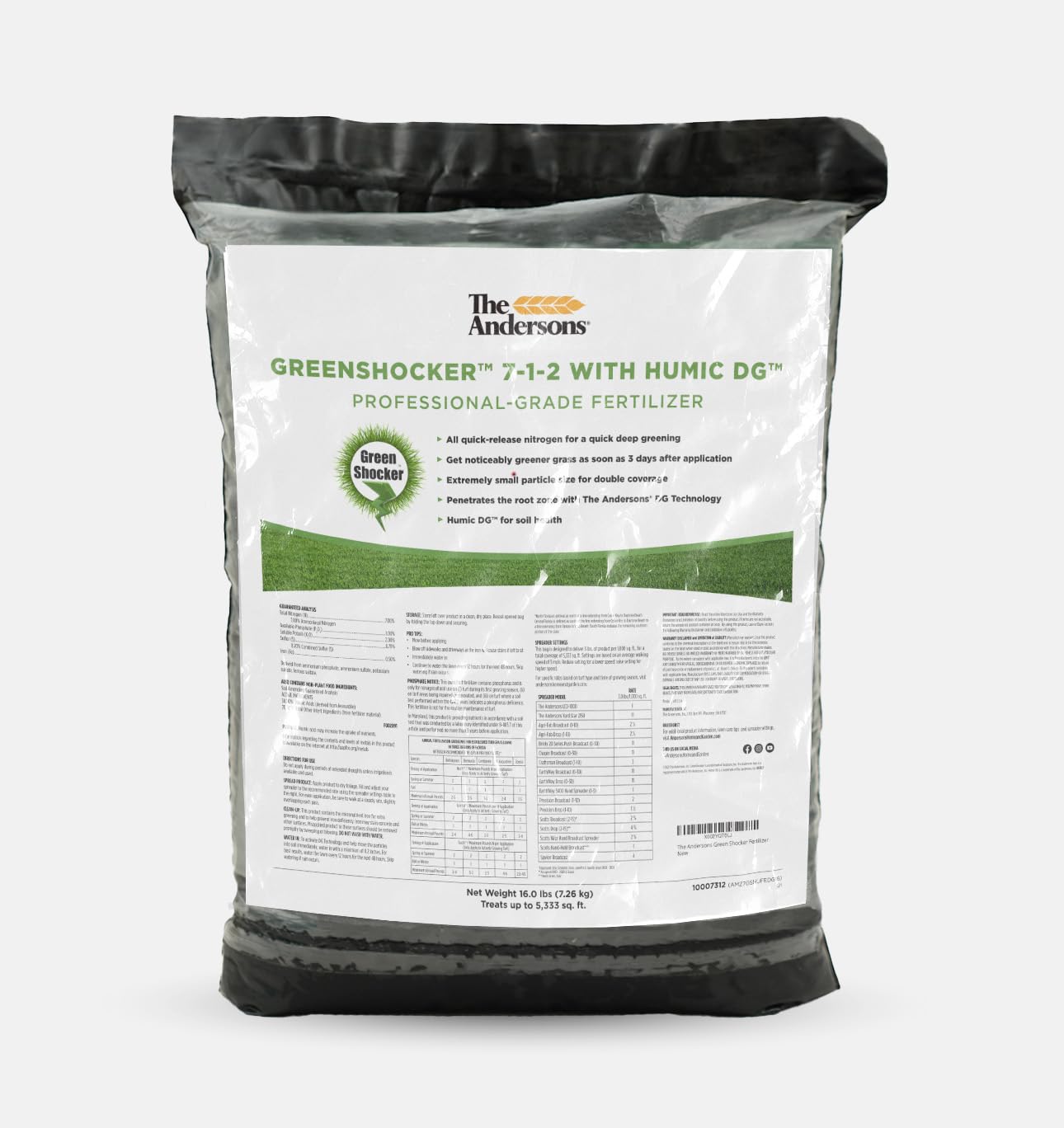 The Andersons Green Shocker front bag showing product identity and quick greening benefit
