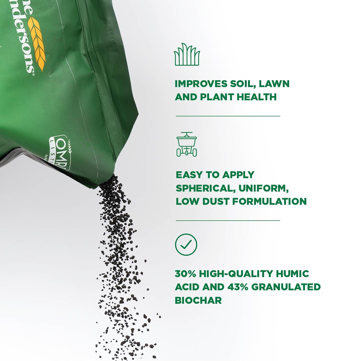 The Andersons HumiChar being applied on a lawn for improved soil structure