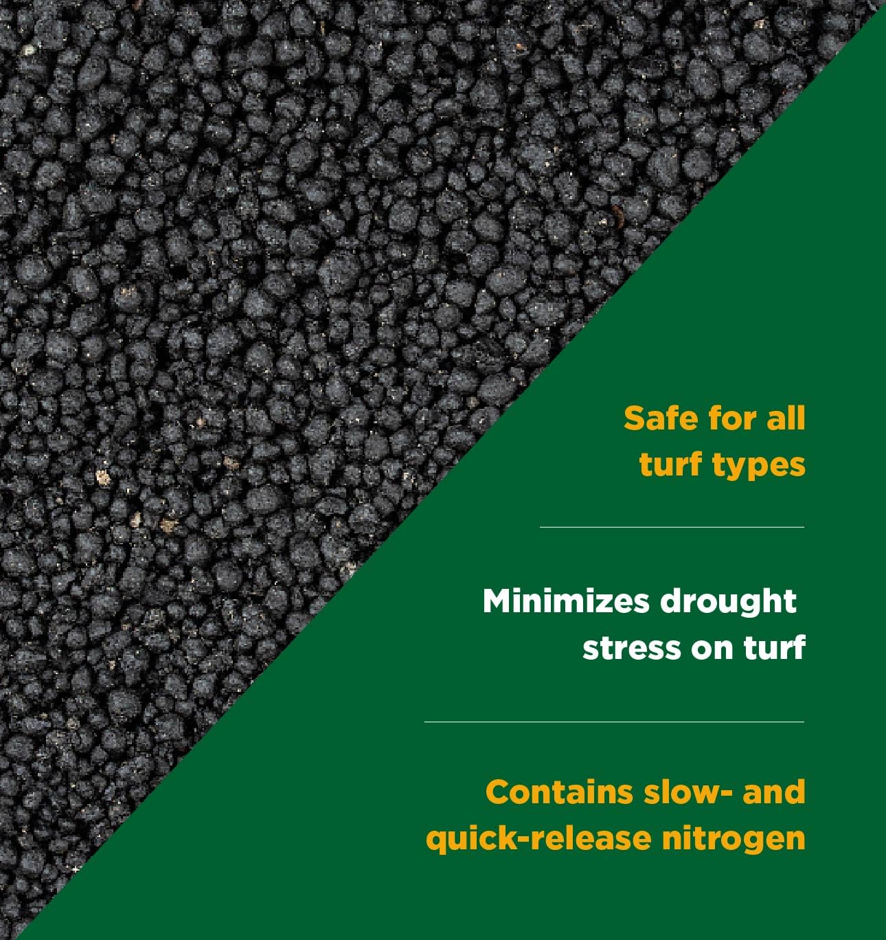 The Andersons granule texture close-up showing uniform biosolid granules