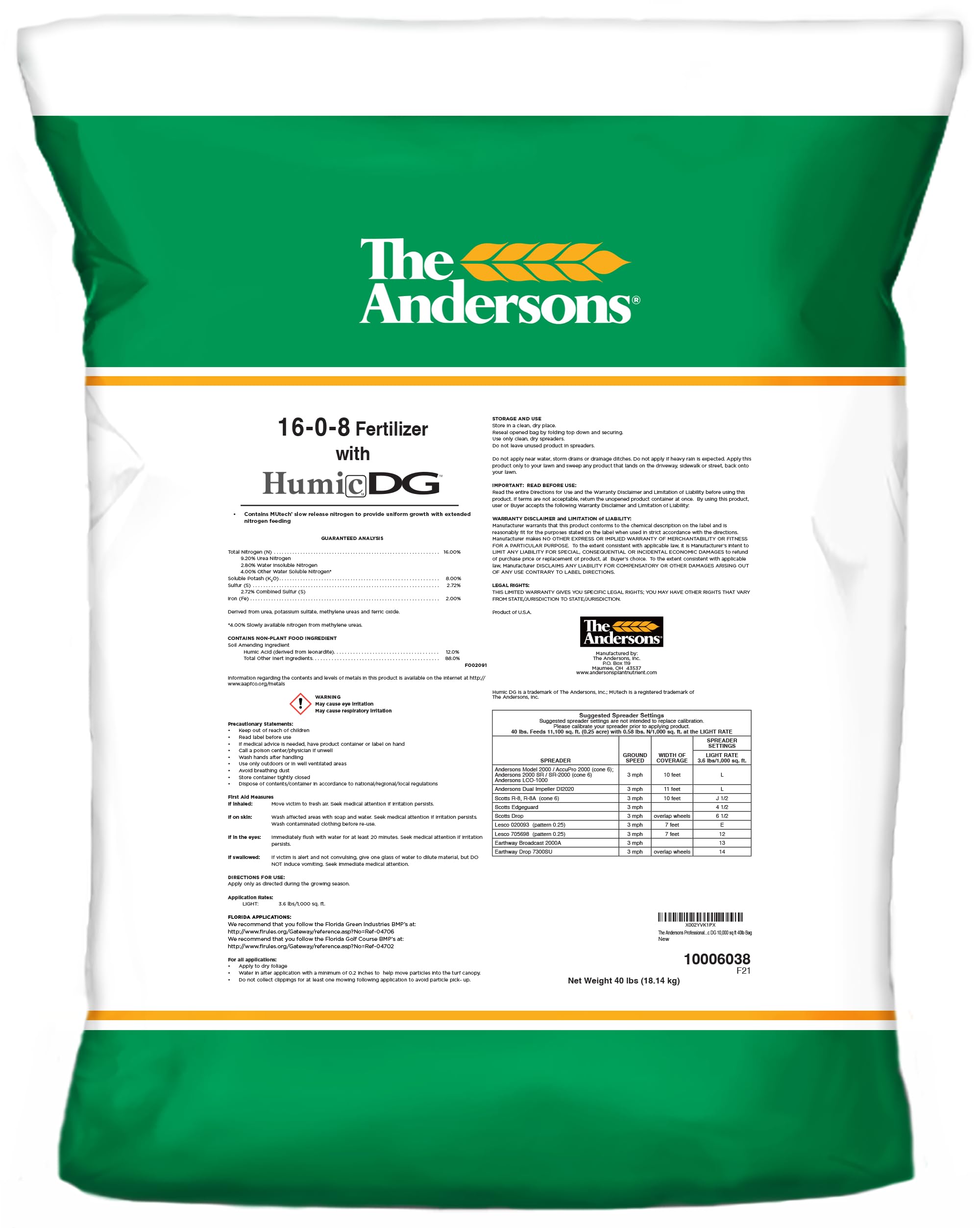 The Andersons front-of-bag showing product name and coverage benefit