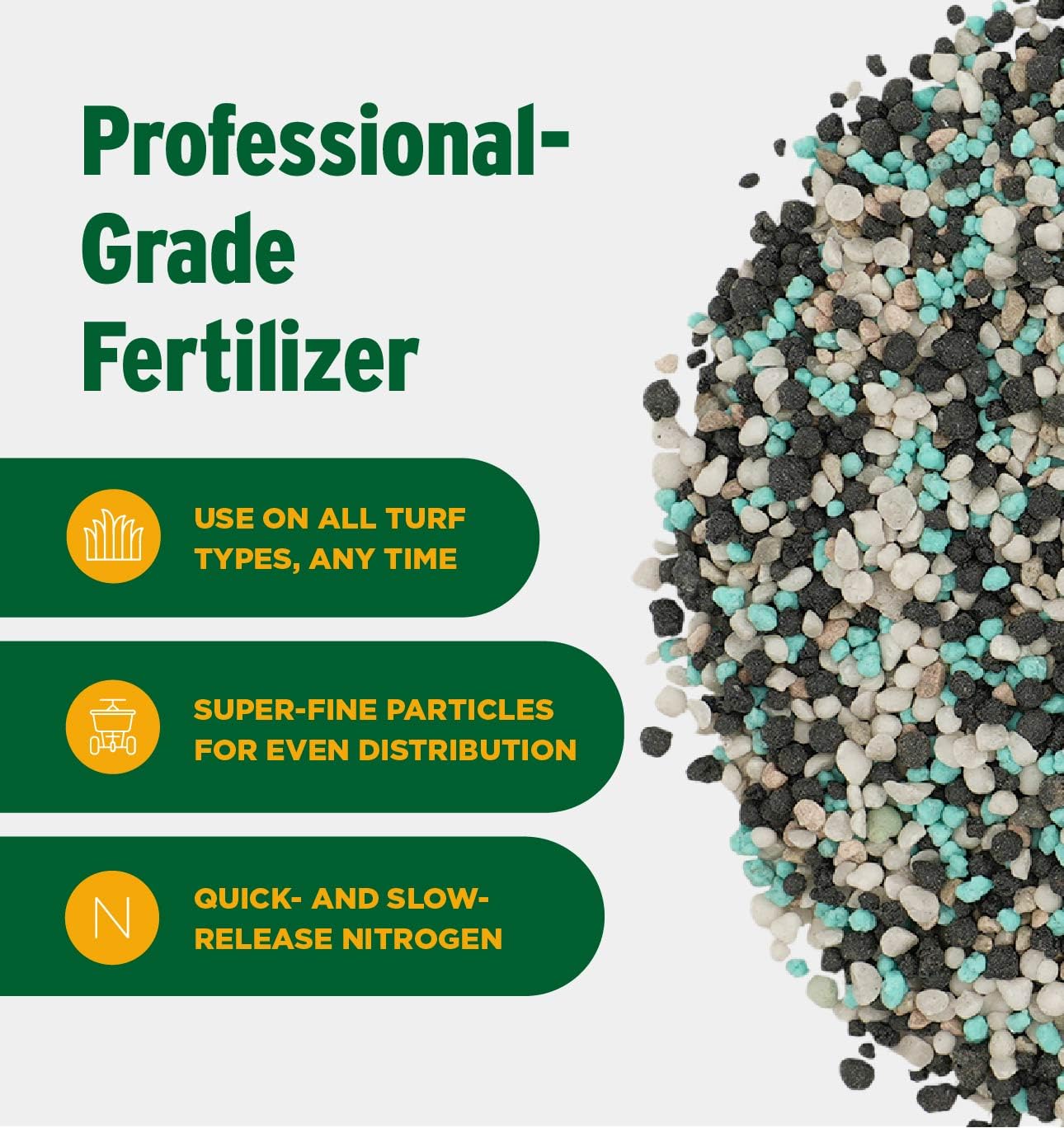 The Andersons spreader applying fertilizer for uniform lawn feeding
