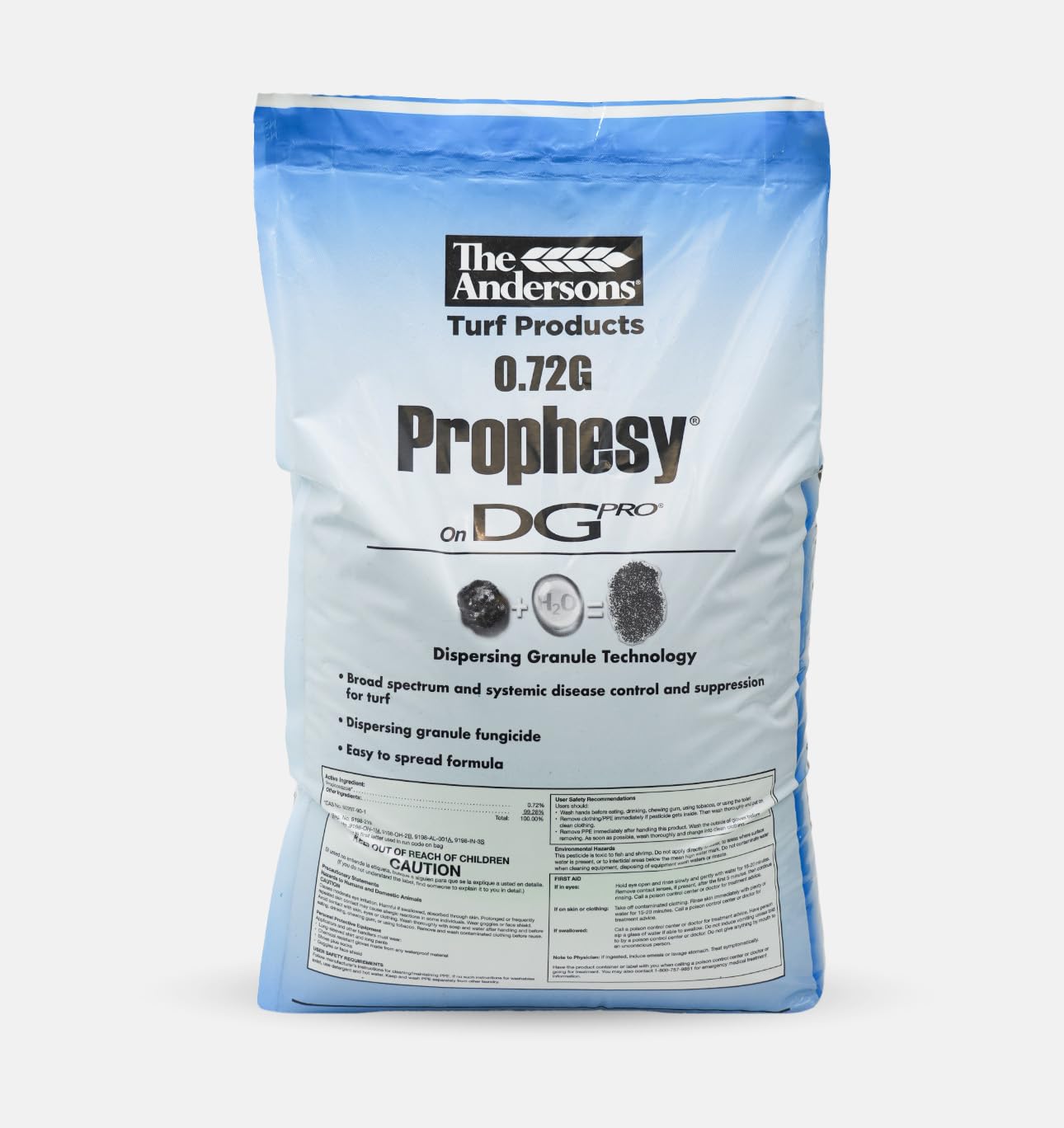 The Andersons Prophesy front packaging showing 25 lb bag and product name benefits
