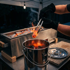 The Bincho Grill internal bottom grate closeup protecting base and reducing heat transfer