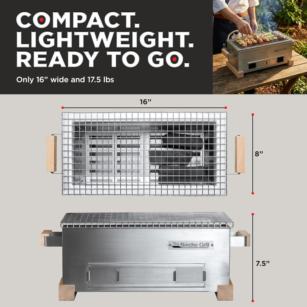The Bincho Grill stainless-steel liner closeup illustrating easy wipe-clean surface and heat retention benefit