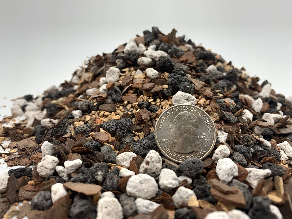 JK Global Imports pouring mix into bonsai pot demonstrating ease of use for repotting