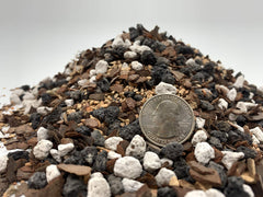 JK Global Imports pouring mix into bonsai pot demonstrating ease of use for repotting