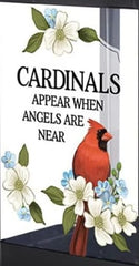 The Bridge Collection close-up of glass pane and printed cardinal offering peaceful remembrance