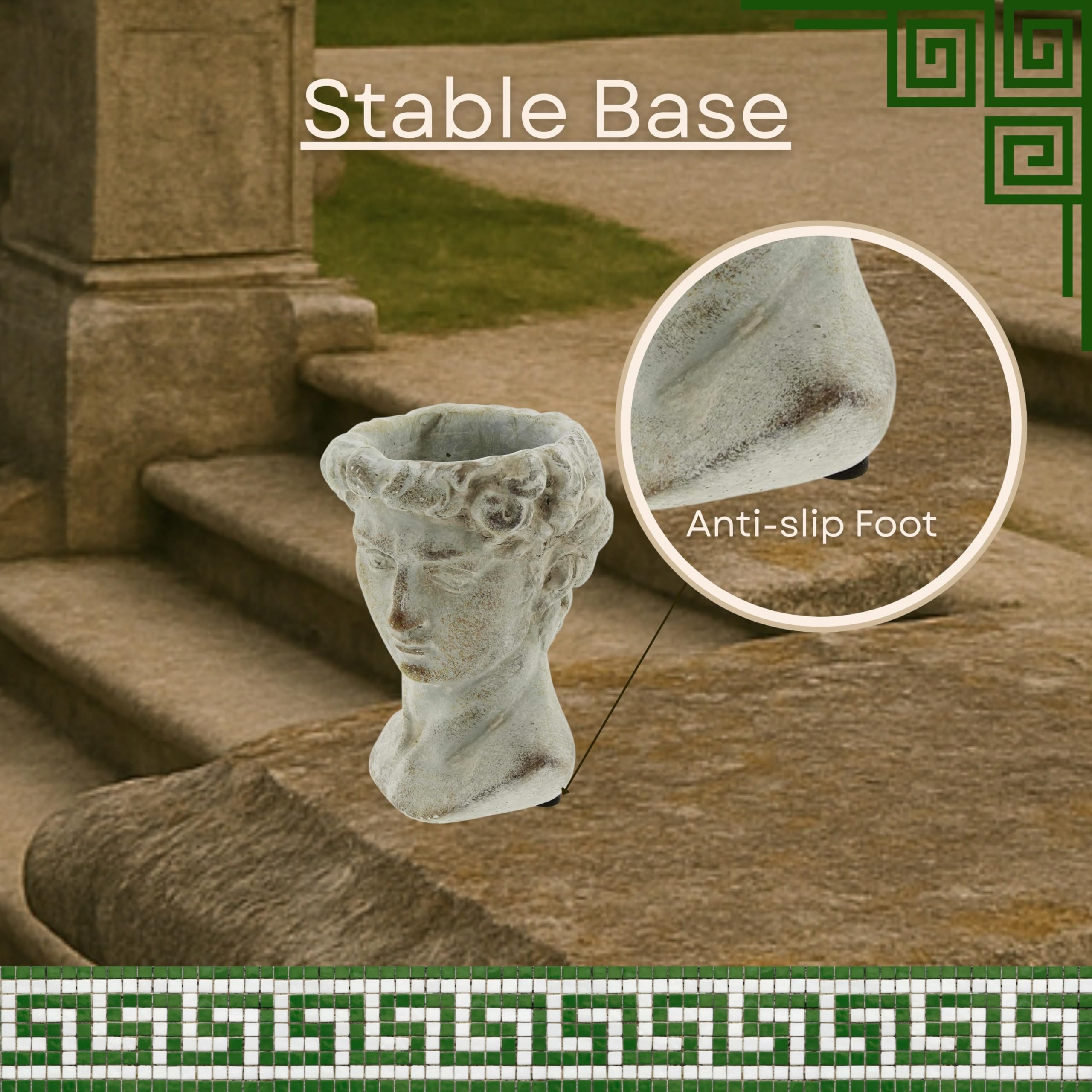 The Bridge Collection planter filled with succulent showing decorative display and space-saving benefit
