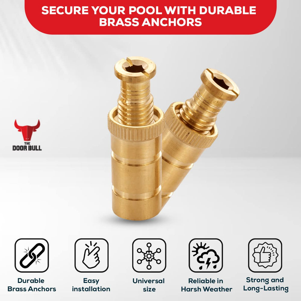The Door Bull head screw and anchor pieces showing full kit convenience