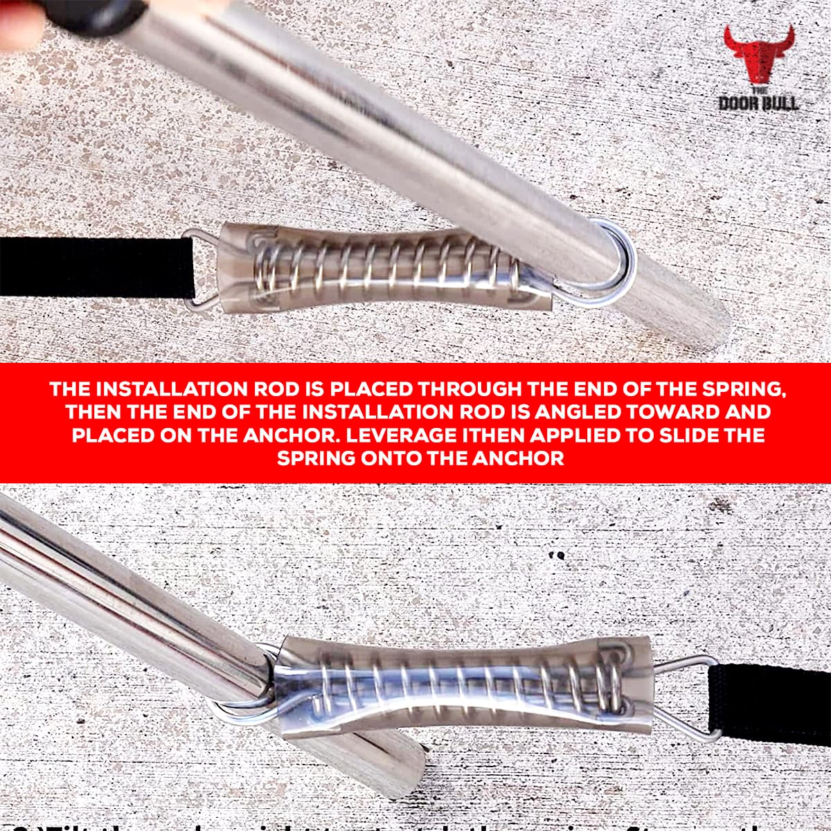 The Door Bull hex key engaged in anchor for secure turning advantage