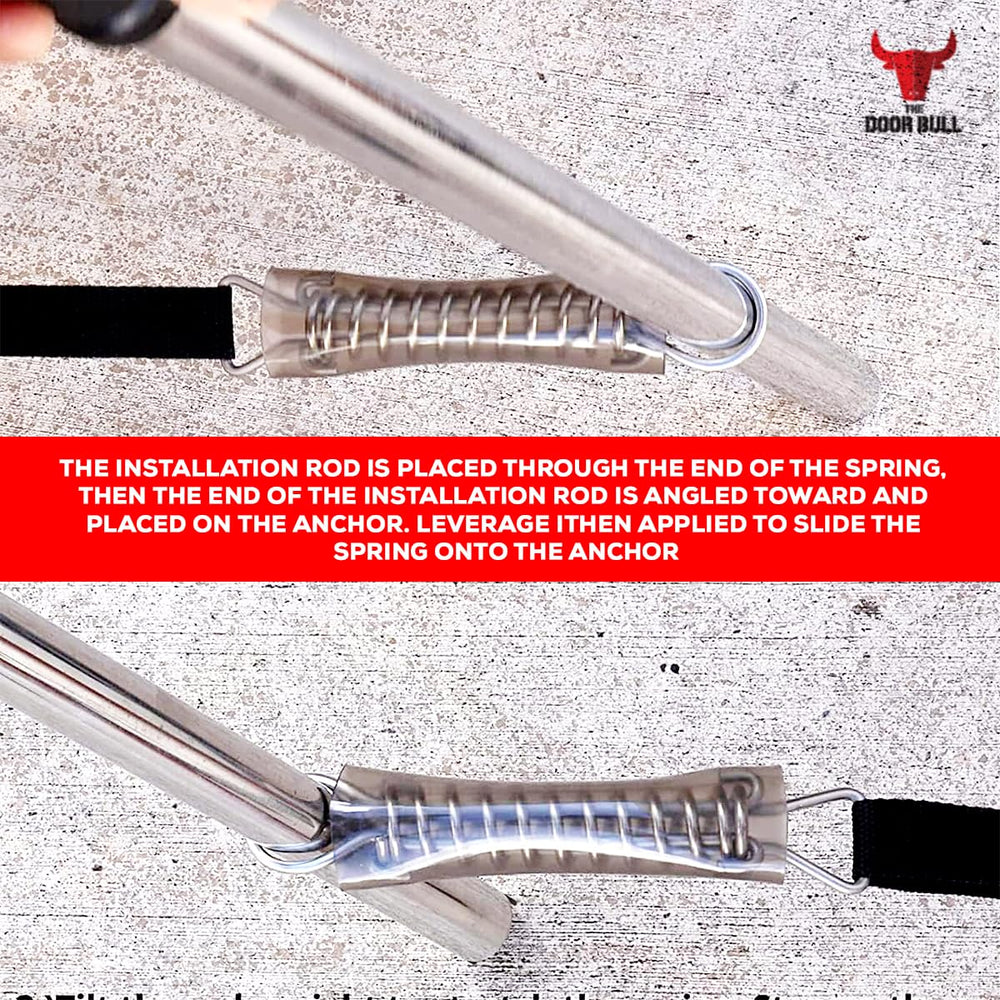 The Door Bull hex key engaged in anchor for secure turning advantage