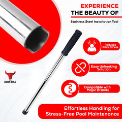 The Door Bull comfort grip handle detail reducing hand fatigue