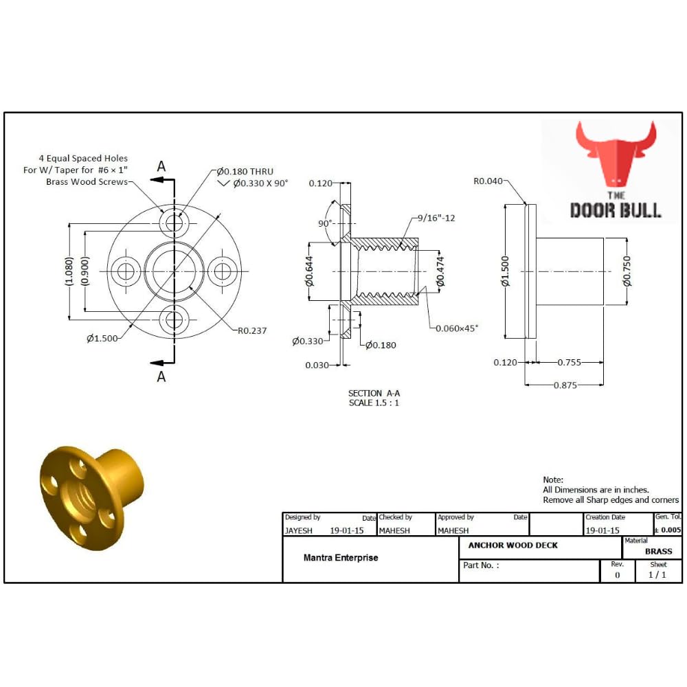The Door Bull anchor installed on backyard pool deck conveying peace-of-mind safety