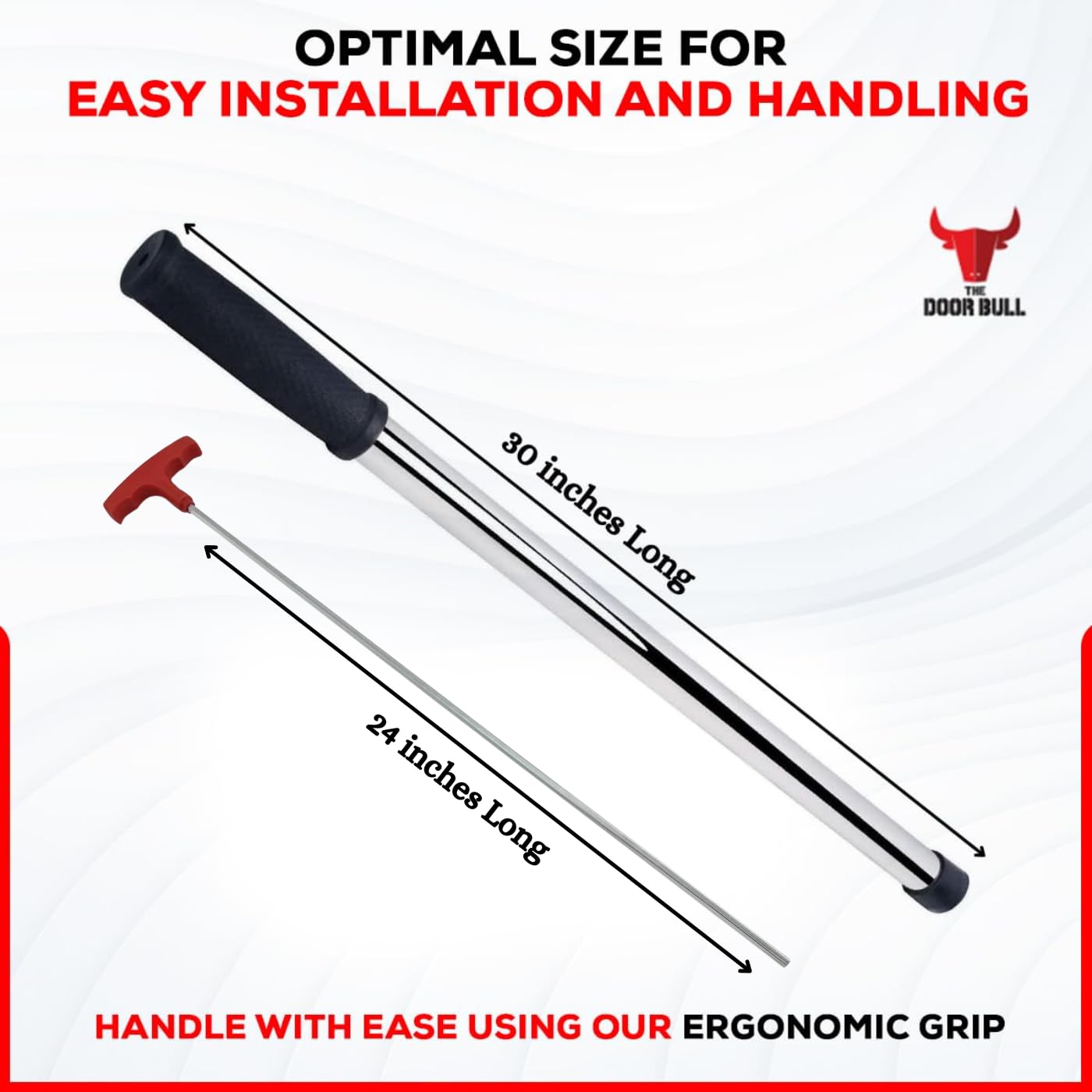 The Door Bull rod hooking a safety spring to speed cover removal