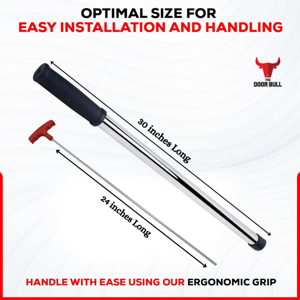 The Door Bull rod hooking a safety spring to speed cover removal