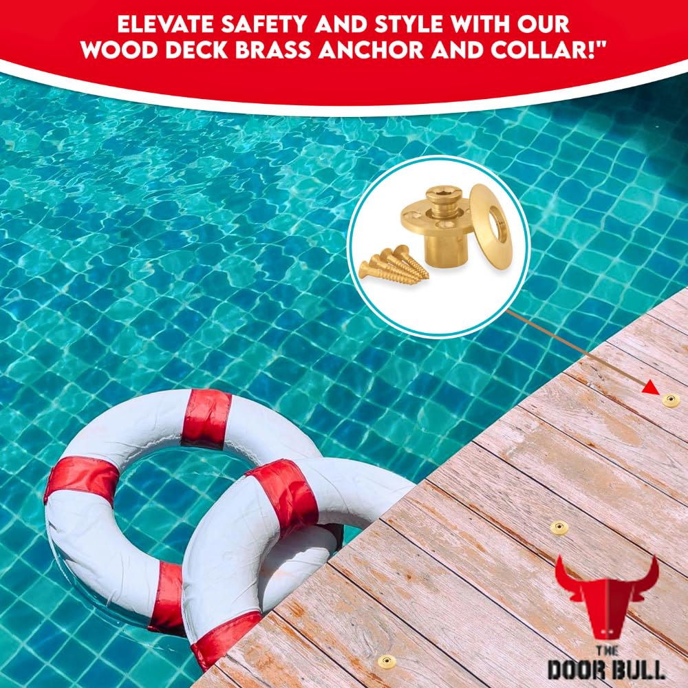 The Door Bull anchor next to coin for scale showing compact size and easy installation