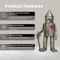 The Enchanted Garden Tin Man side profile with axe showing playful storytelling appeal