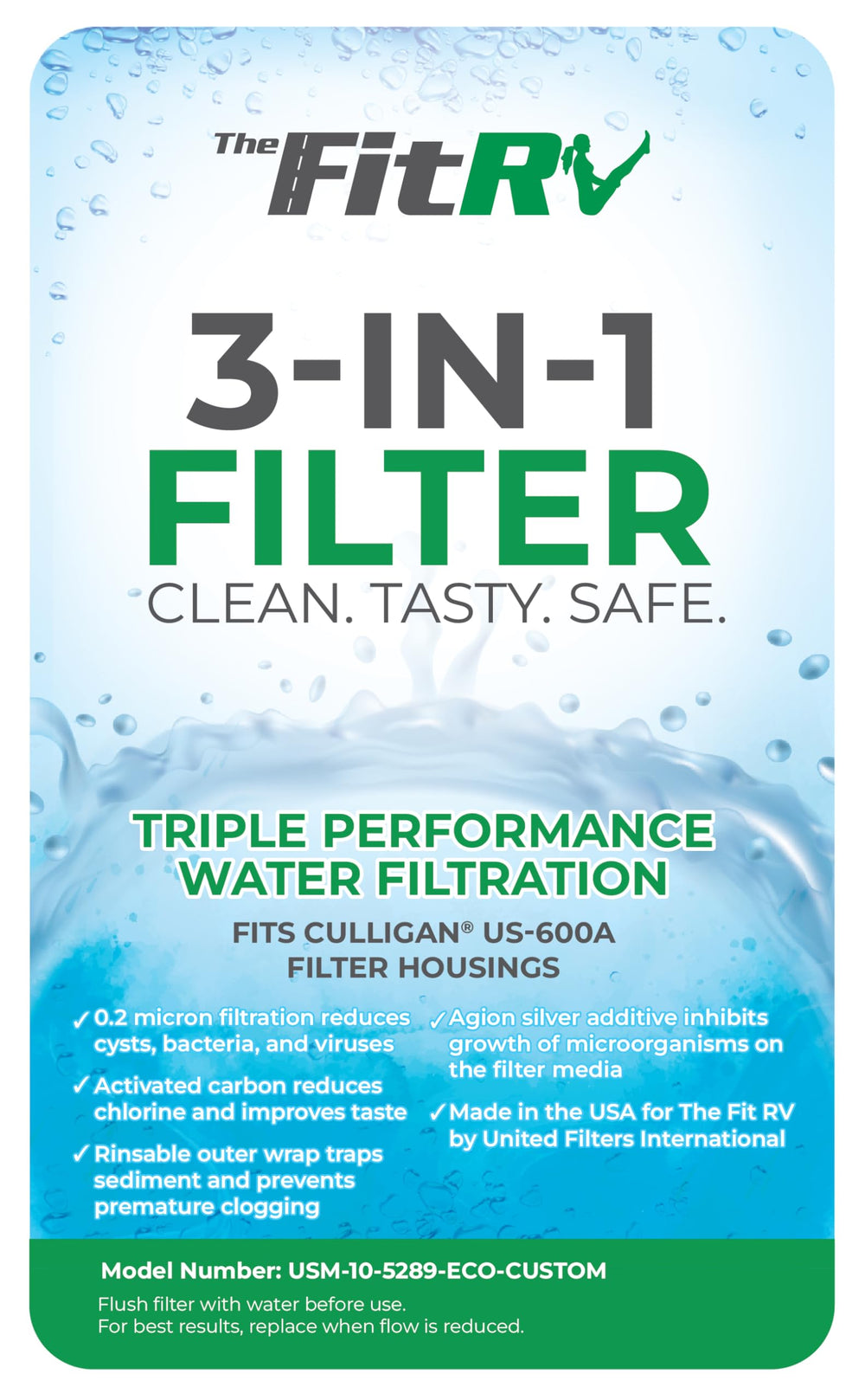 THE FITRV.COM filter media close-up highlighting multilayer filtration performance