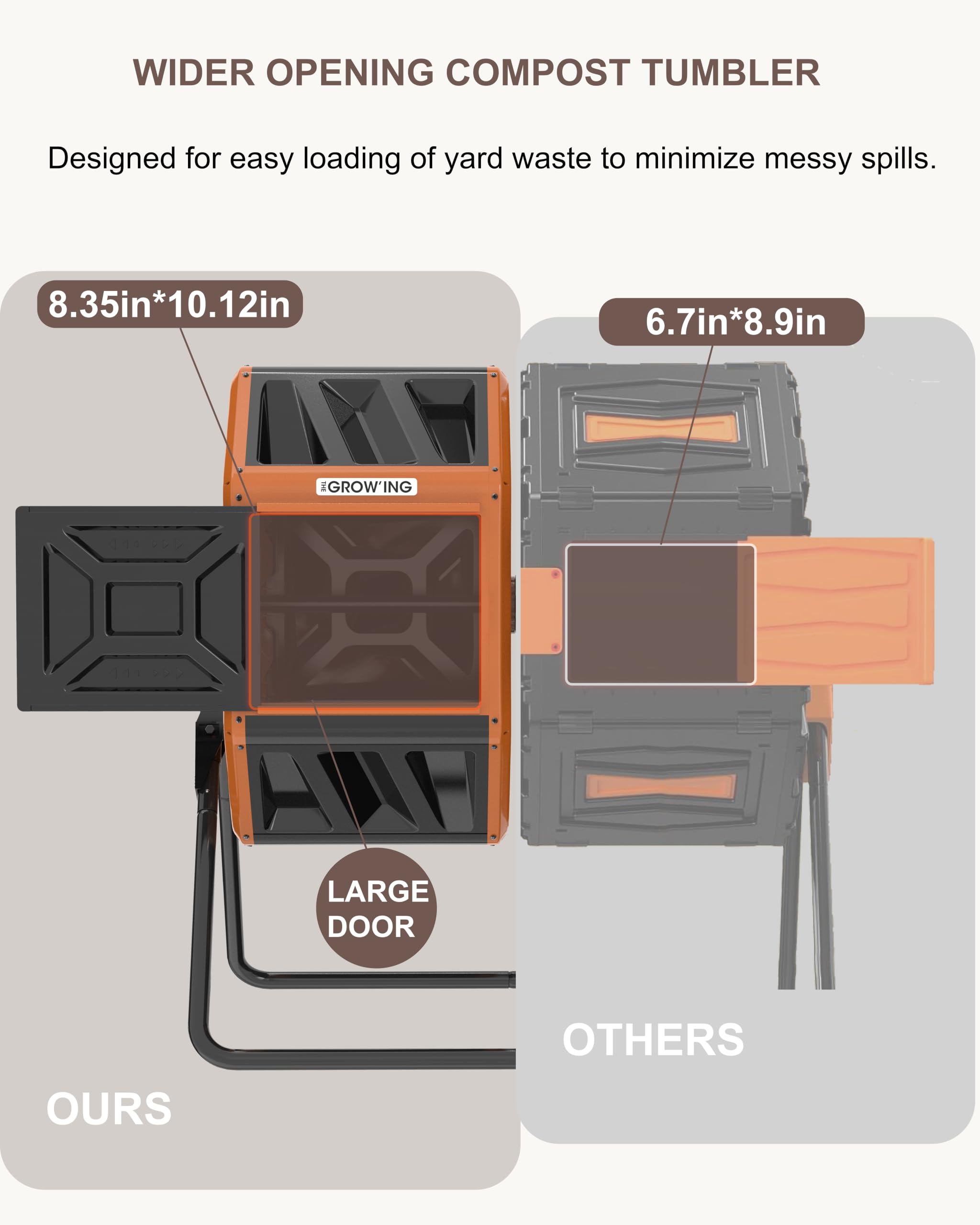 THE GROW'ING close-up of agitating fins lifting material to speed breakdown
