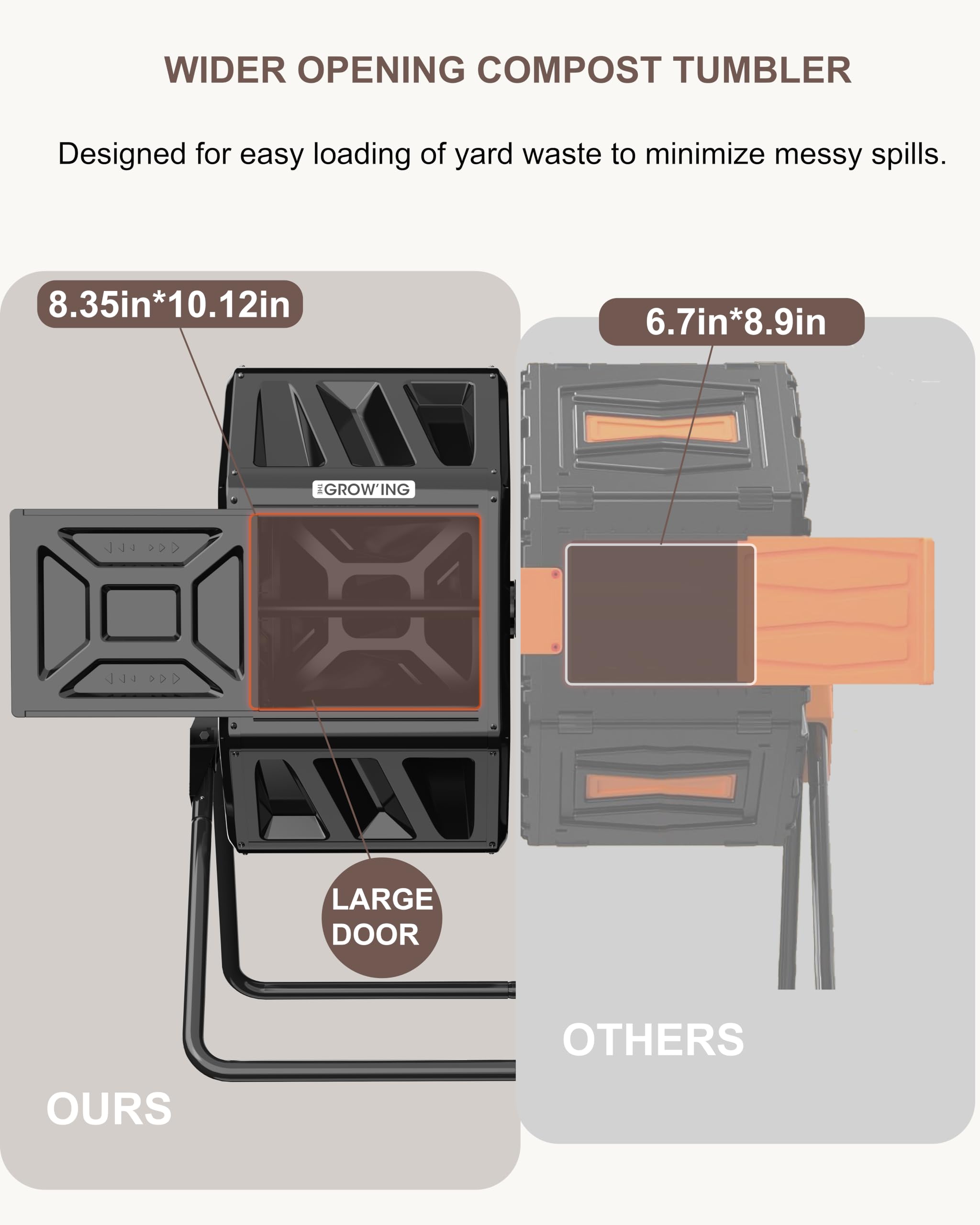 THE GROW'ING internal agitating fins close-up enhancing mixing and faster breakdown
