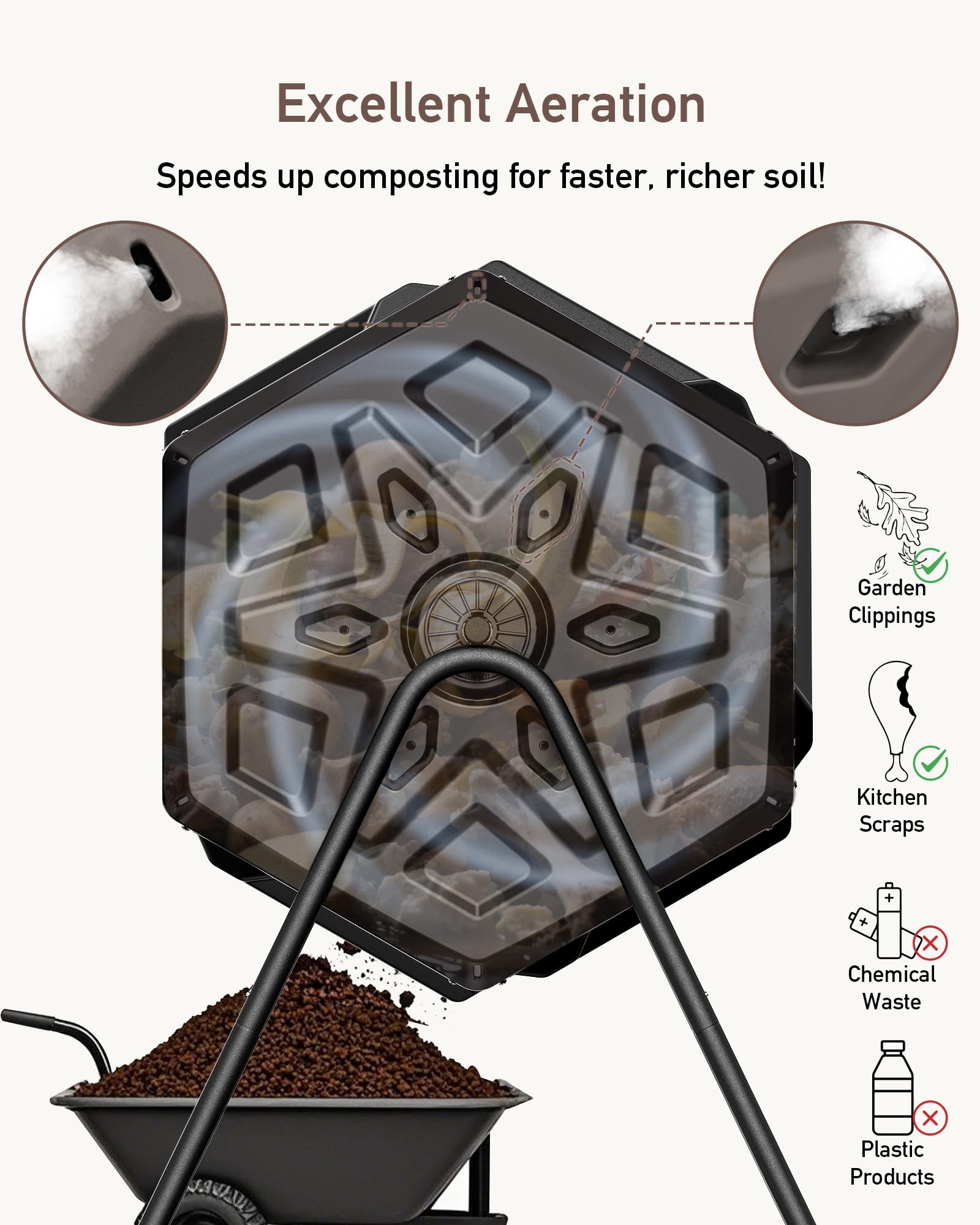 THE GROW'ING tumbler mid-rotation demonstrating effortless 360-degree turn