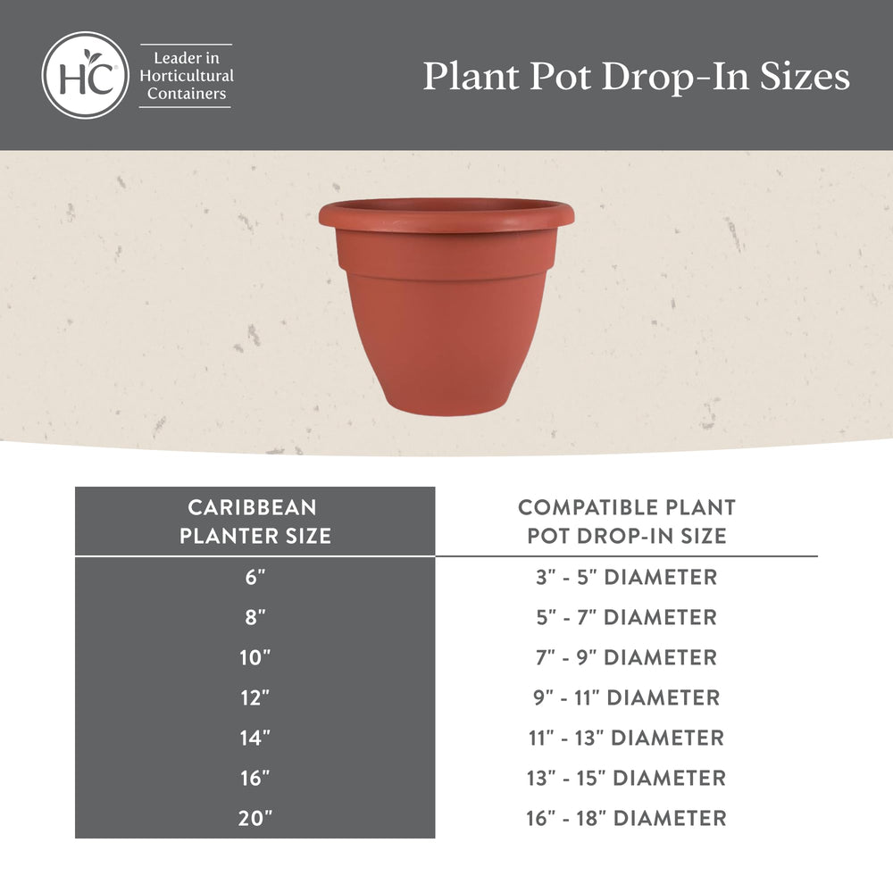 The HC Companies planter next to a ruler showing exact 12.75-inch scale for sizing confidence benefit
