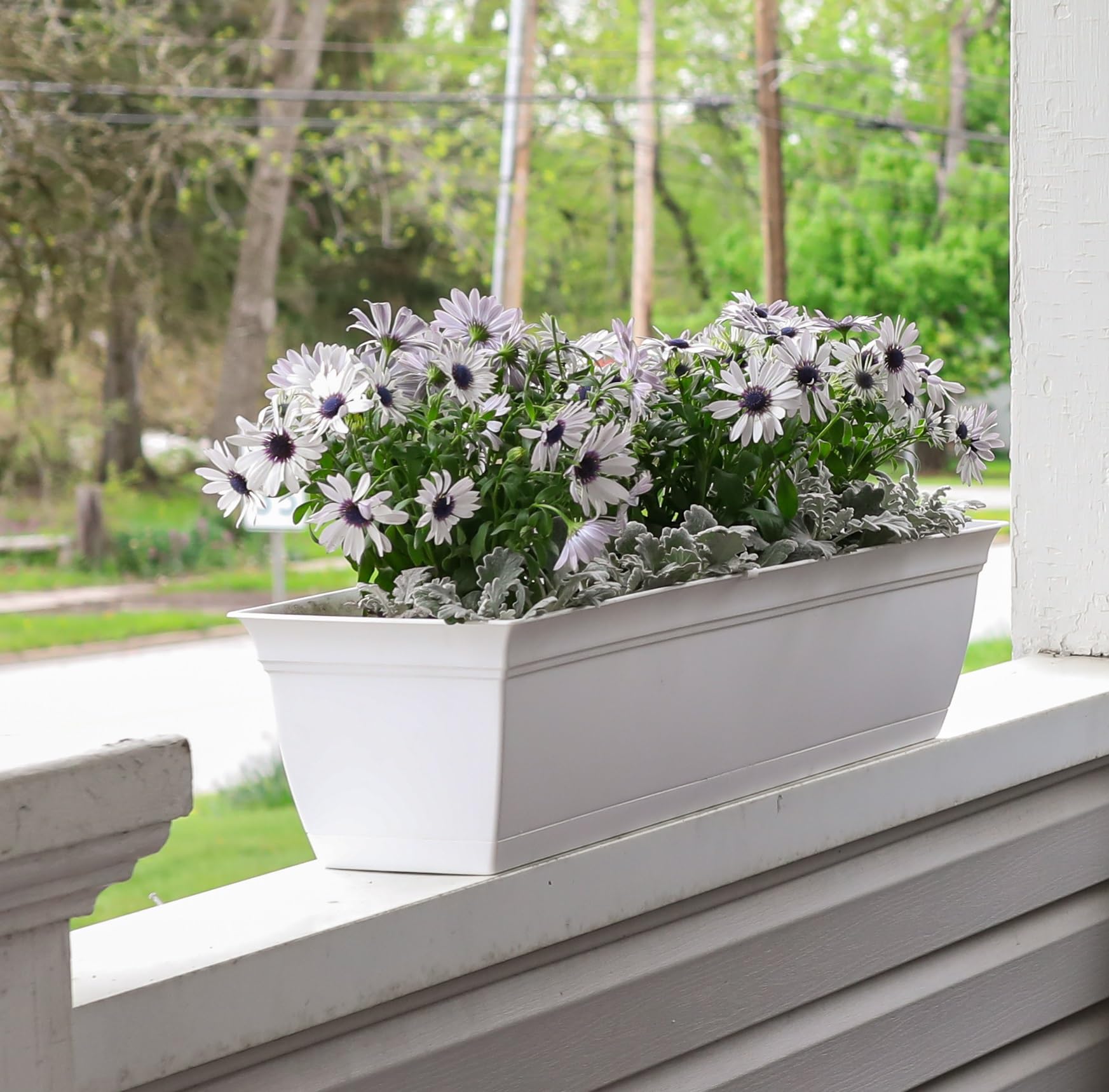 The HC Companies planter on a window ledge showing neat space-saving placement