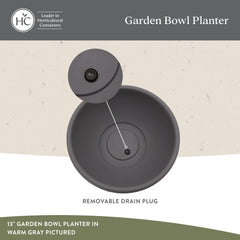 The HC Companies view of bottom drain plug showing removable drainage for healthy roots benefit