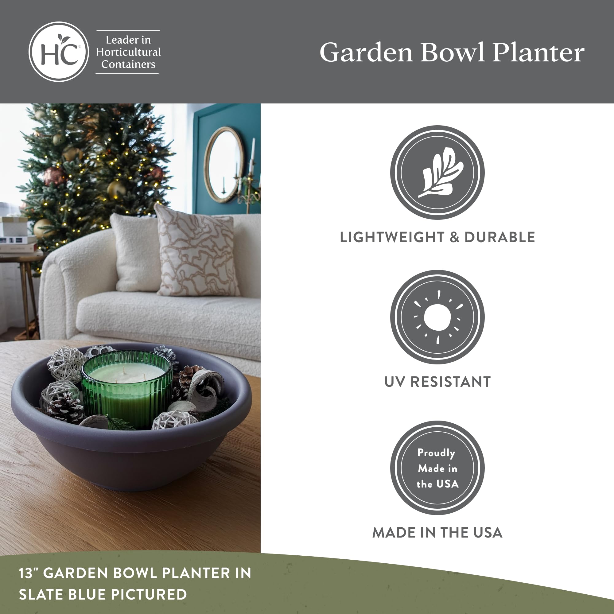 The HC Companies planter filled with succulents showing arrangement potential and decorative benefit