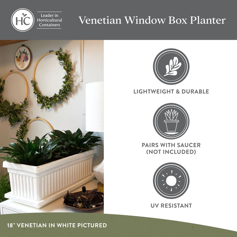 The HC Companies planter placed on a windowsill demonstrating space-saving benefit