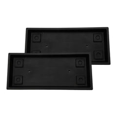 The HC Companies front view of black 23.5 inch tray showing classic shape and fit