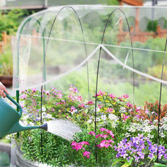 The Home Cult fine mesh netting detail blocking pests while protecting seedlings benefit