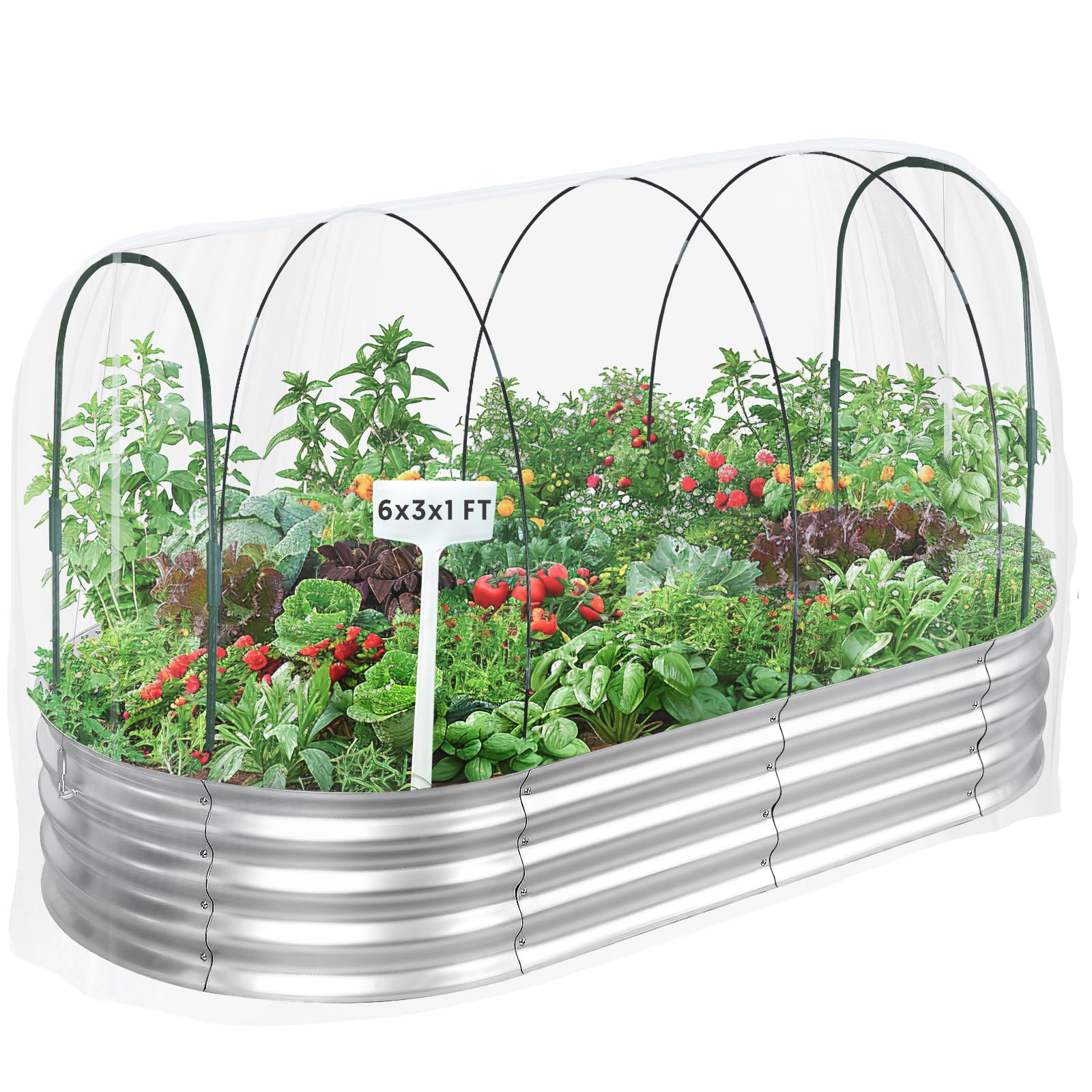 The Home Cult front view of raised bed showing full planting area and stability benefit