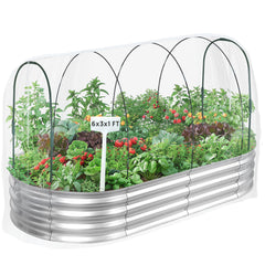 The Home Cult front view of raised bed showing full planting area and stability benefit