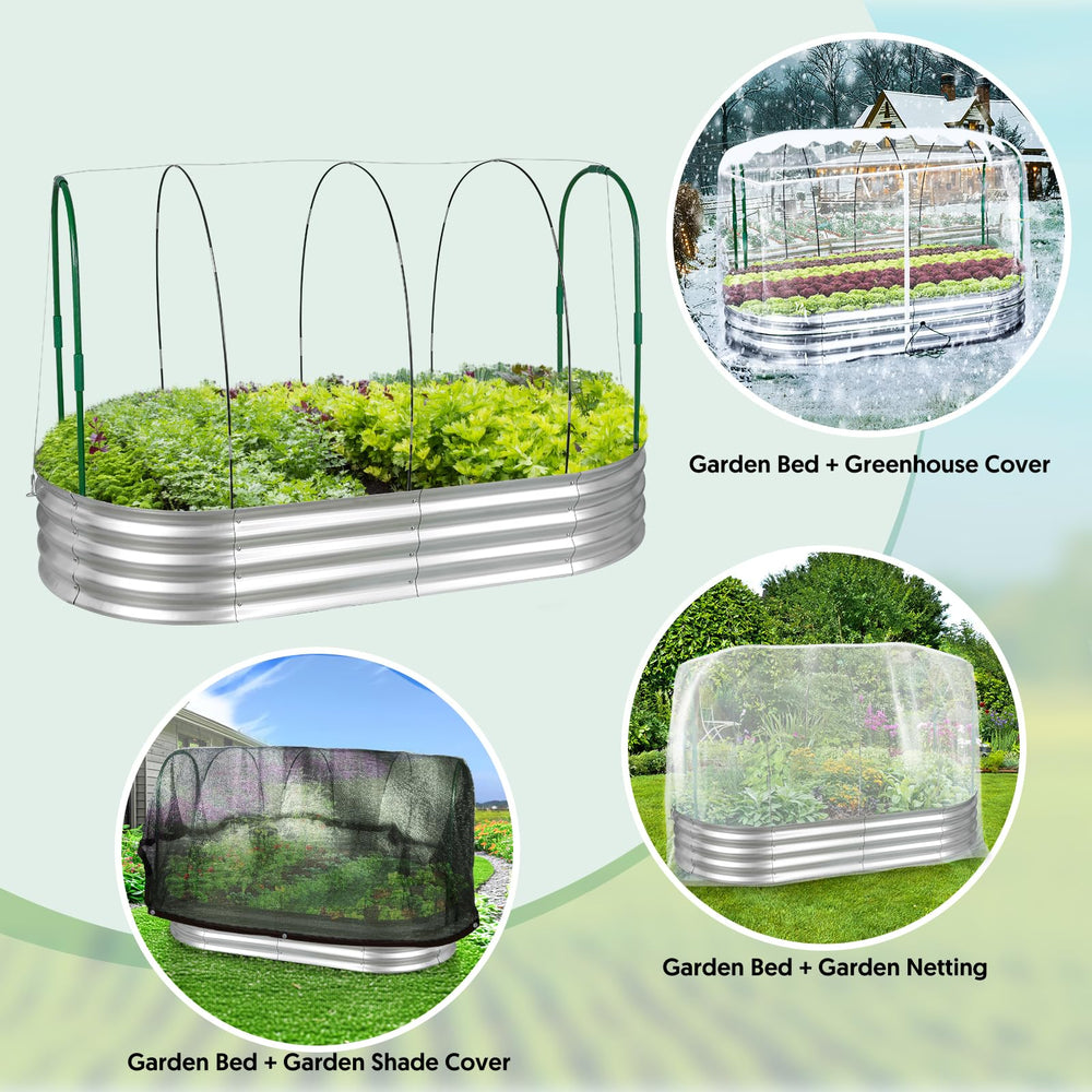 The Home Cult assembled greenhouse frame with three covers for seasonal protection benefit