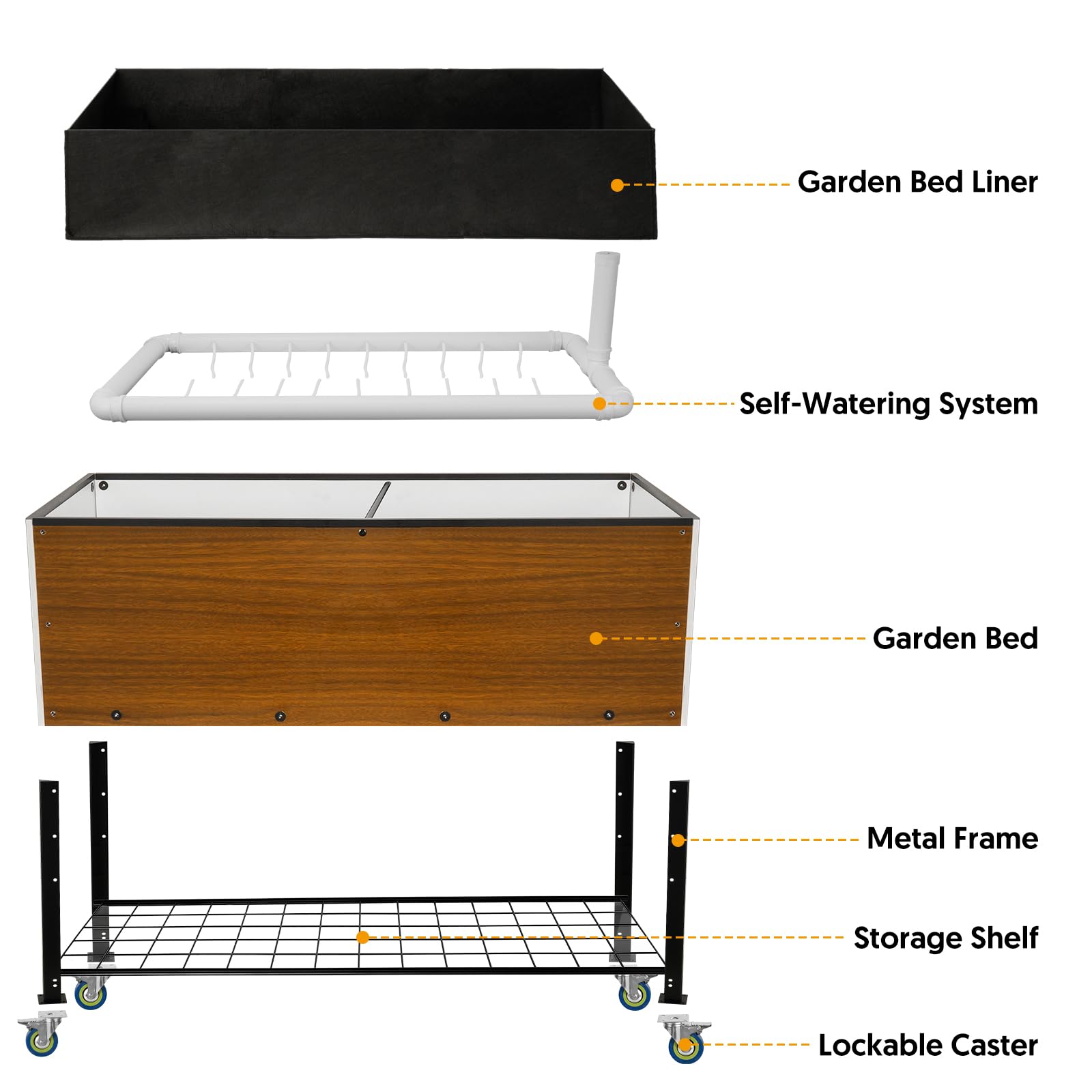 The Home Cult heavy-duty lockable caster close-up showing easy mobility benefit