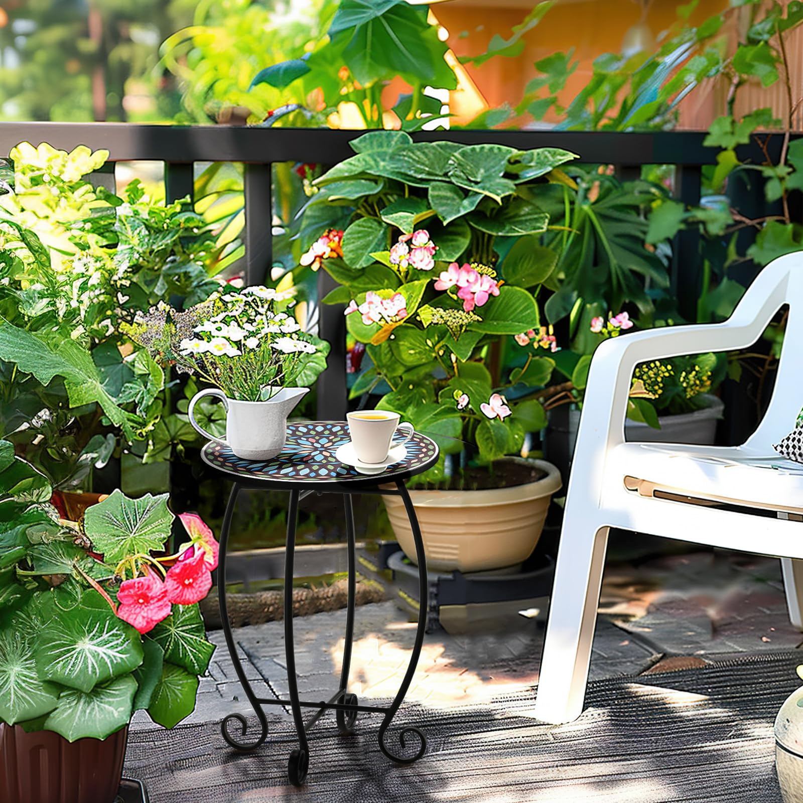 The Home Cult table with coffee and book illustrating usable tabletop and decorative appeal benefit