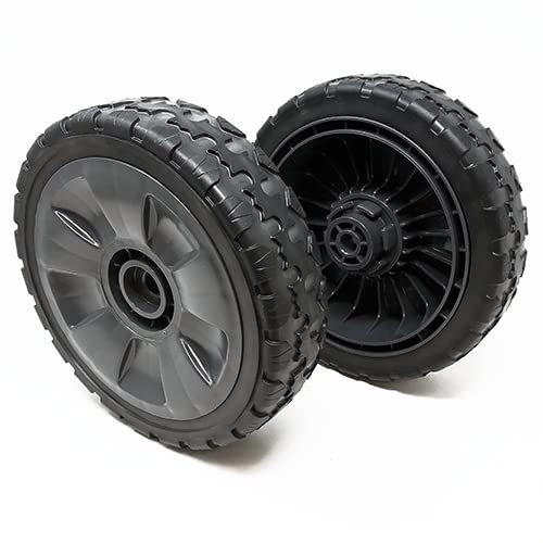 The Mower Shop wheels installed on HRR216 mower improving stability