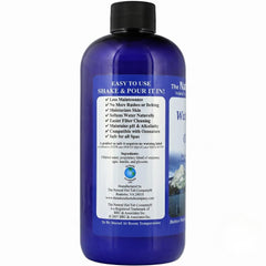 Close-up of liquid texture showing The Natural Hot Tub Company enzymes and smooth consistency