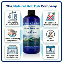 The Natural Hot Tub Company being poured into a spa to show easy dosing and clarity