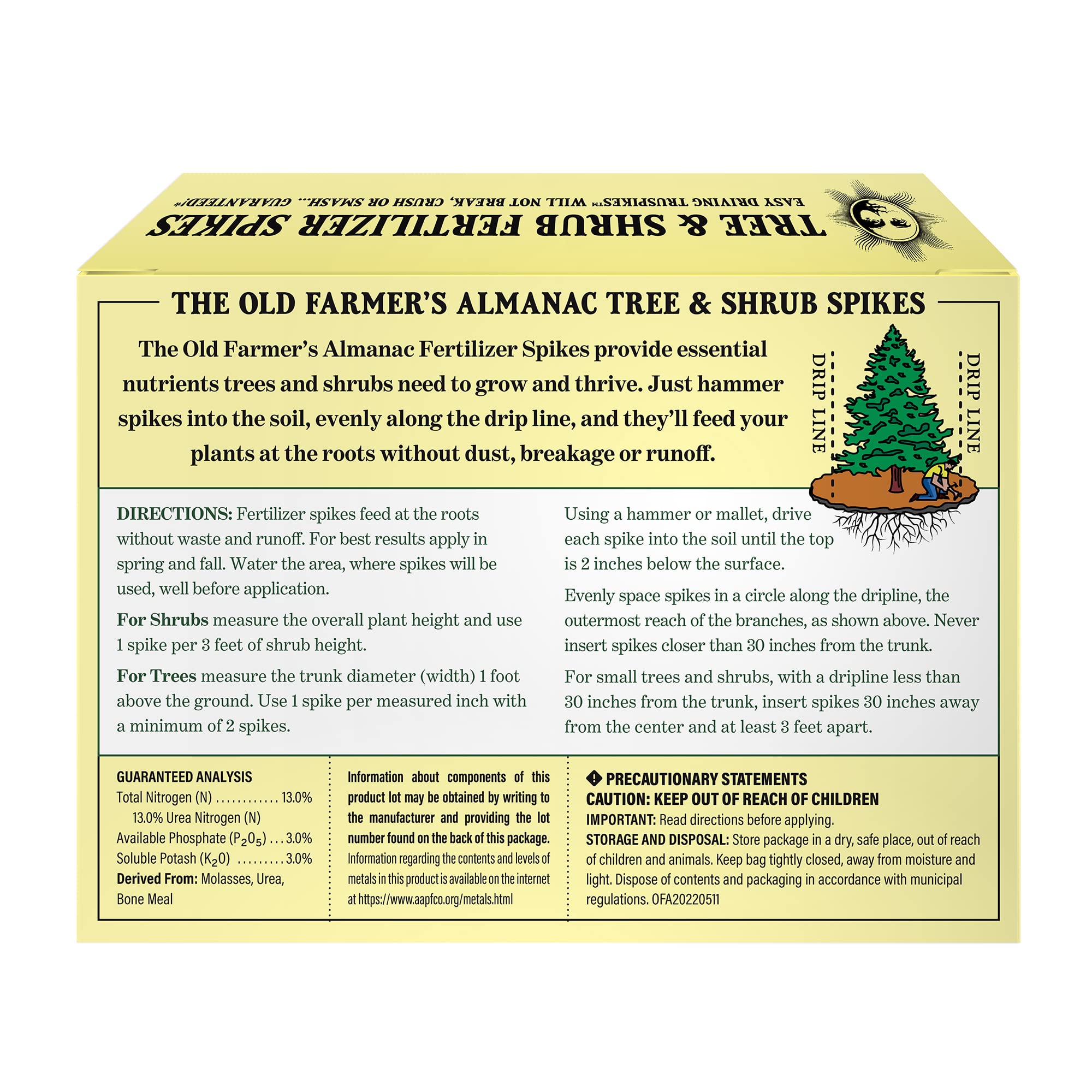 The Old Farmer's Almanac spike cross-section and texture showing natural ingredients benefit: steady release