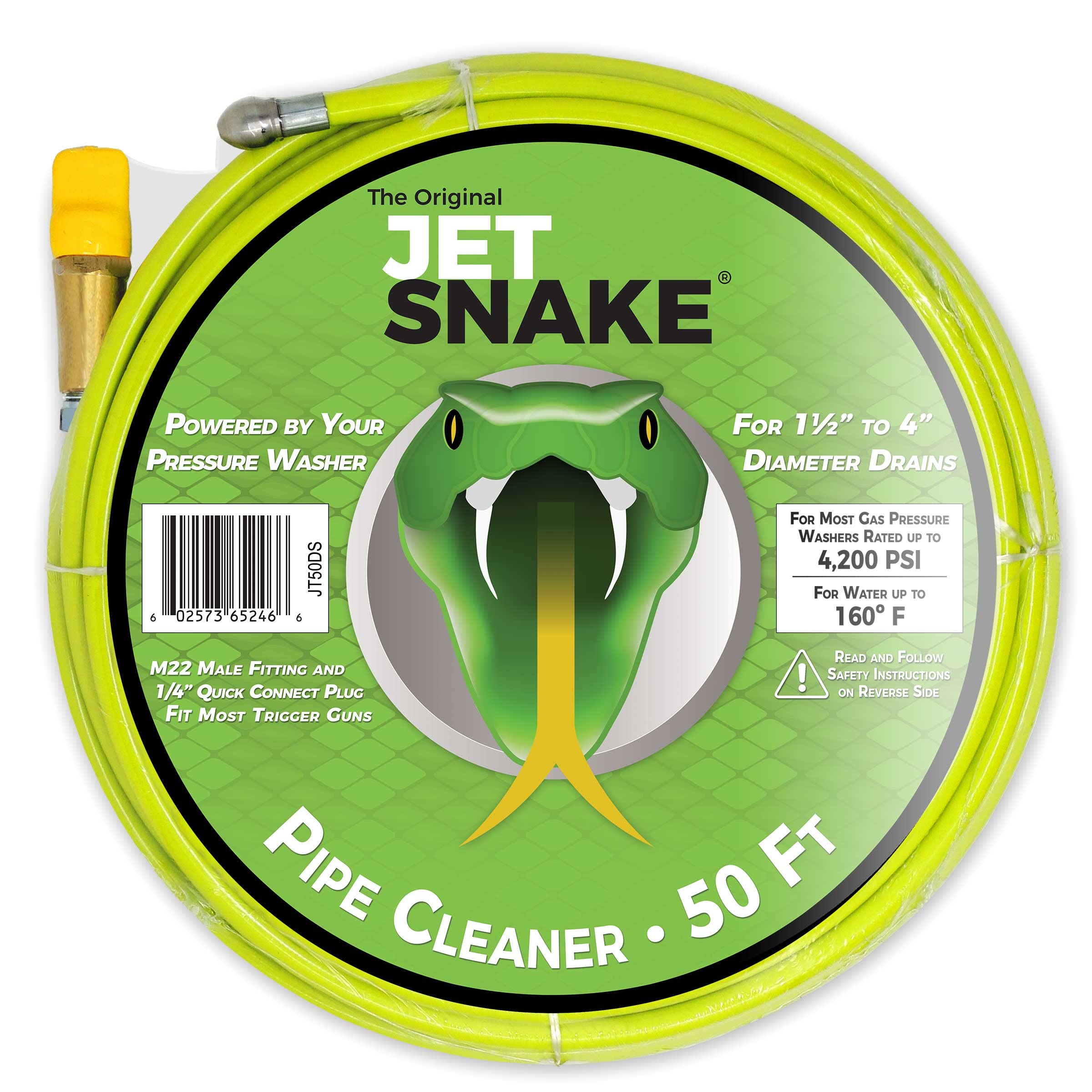 The Original JetSnake front packaging showing kit ready to connect, durable and portable
