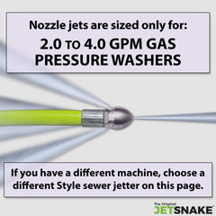 The Original JetSnake flexible steel-braided hose detail showing durability and kink resistance