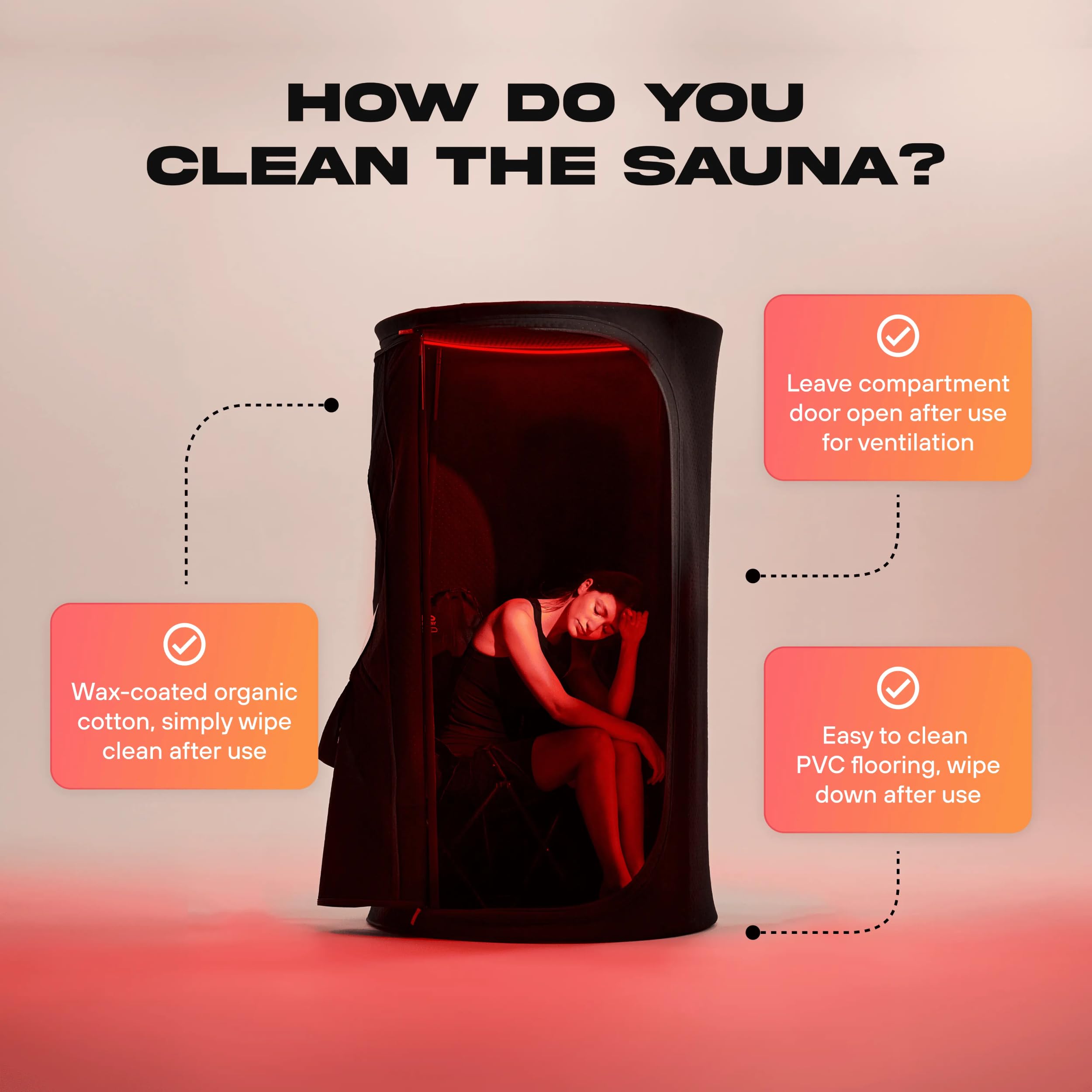 THE POD COMPANY Sauna Pod canvas texture close-up showing natural cotton and wax finish