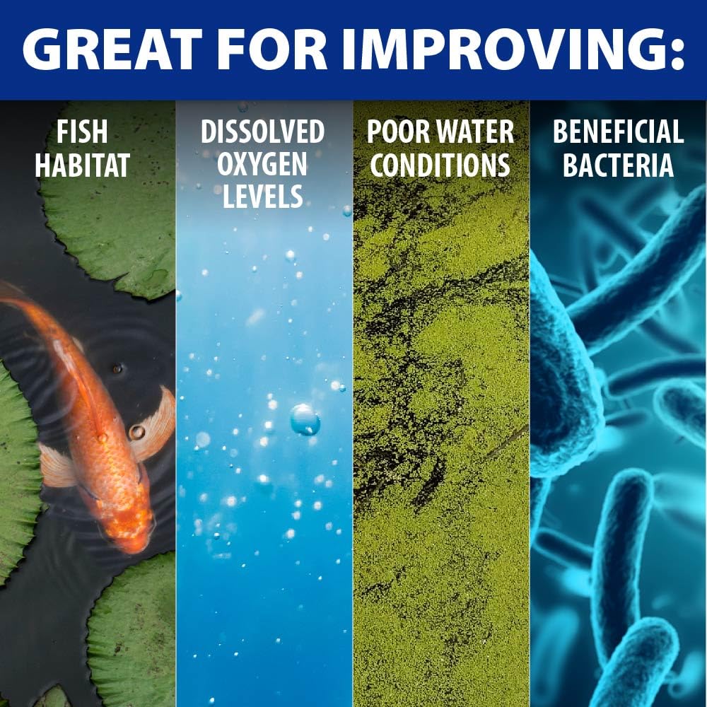 The Pond Guy aerator operating in backyard pond improving water circulation