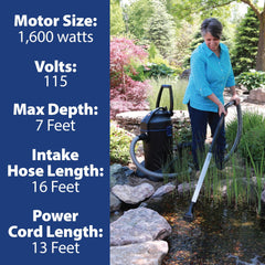 The Pond Guy ClearVac control panel close-up highlighting easy operation