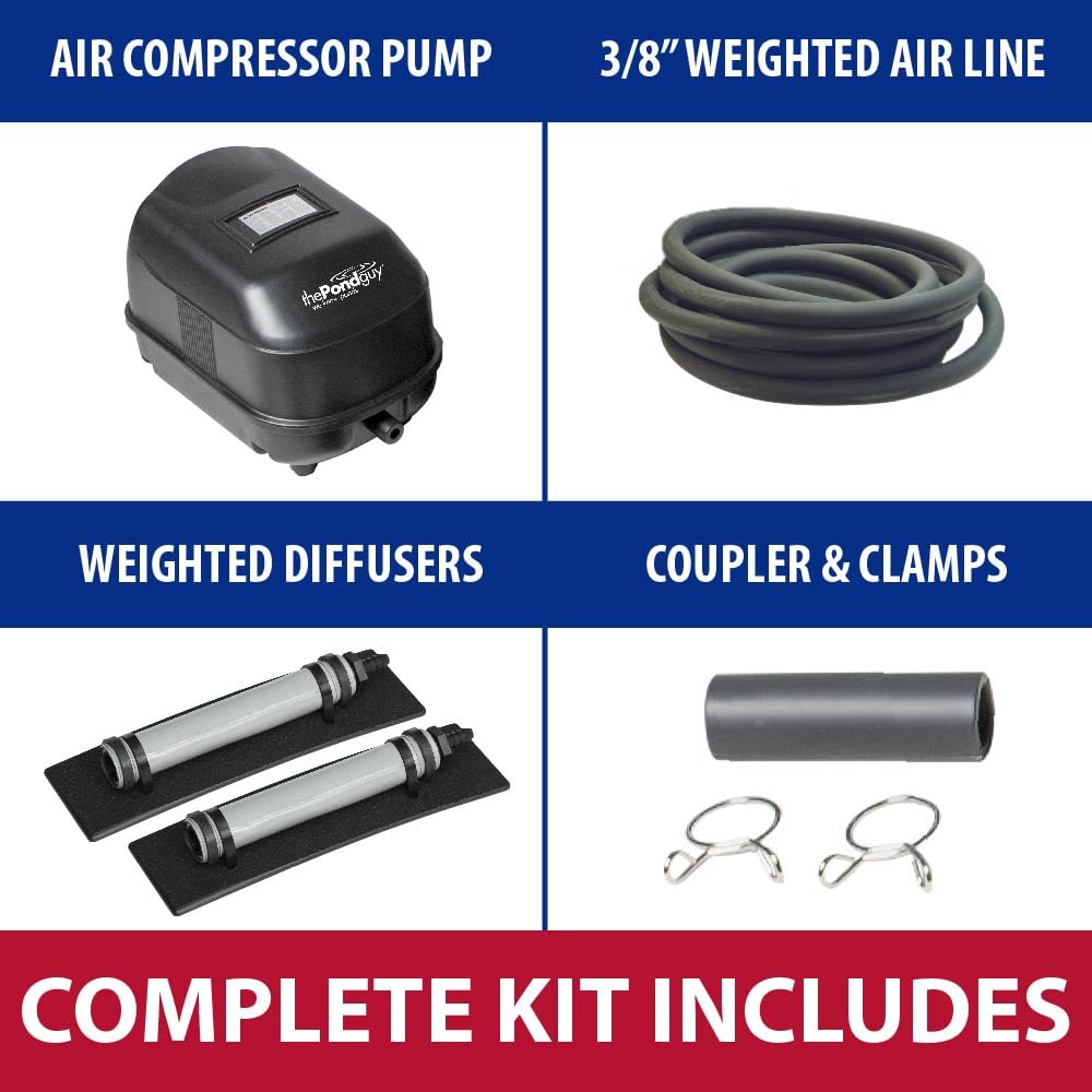 The Pond Guy compressor close-up highlighting quiet energy efficiency