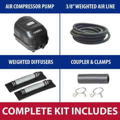 The Pond Guy compressor close-up highlighting quiet energy efficiency